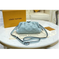 Louis Vuitton M80094 Scala mini pouch in Green Mahina perforated calf leather