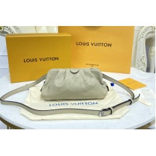 Louis Vuitton M80093 Scala mini pouch in Gray Mahina perforated calf leather