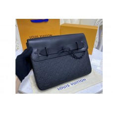 Louis Vuitton M80140 Steamer Pochette Bag in Monogram Taurillon leather Louis Vuitton M80140 Steamer Pochette Bag in Monogram Taurillon leather