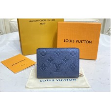 Louis Vuitton M80151 Cléa Wallet in Navy Blue Monogram Empreinte leather