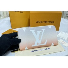 Louis Vuitton M80359 Zippy wallet in Mist Gray Monogram coated canvas