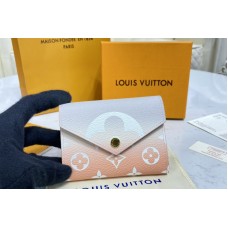 Louis Vuitton M80386 Victorine wallet in Mist Gray Monogram coated canvas