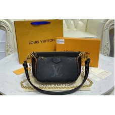 Louis Vuitton M58520 Multi Pochette Accessoire in Black Monogram Empreinte leather Louis Vuitton M58520 Multi Pochette Accessoire in Black Monogram Empreinte leather