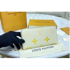 Louis Vuitton M80402 Zippy wallet in Cream / Saffron Monogram Empreinte leather