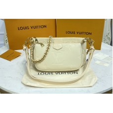 Louis Vuitton M80447 Multi Pochette Accessoires cross-body bag in Cream Monogram Empreinte leather