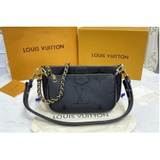 Louis Vuitton M80399 Multi Pochette Accessoires cross-body bag in Black Monogram Empreinte leather