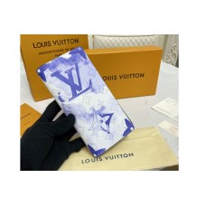 Louis Vuitton M80457 Brazza Wallet in Monogram Watercolor Blue coated canvas Louis Vuitton M80457 Brazza Wallet in Monogram Watercolor Blue coated canvas