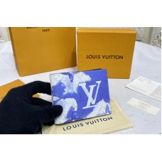 Louis Vuitton M80458 Multiple wallet in Monogram Watercolor Blue coated canvas Louis Vuitton M80458 Multiple wallet in Monogram Watercolor Blue coated canvas
