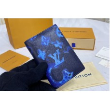 Louis Vuitton M80463 Pocket Organizer wallet in Ink Watercolor Louis Vuitton M80463 Pocket Organizer wallet in Ink Watercolor