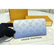 Louis Vuitton M80494 Zippy wallet in Blue Mahina calf leather