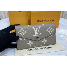 Louis Vuitton M80496 Sarah wallet in Gray Monogram Empreinte leather