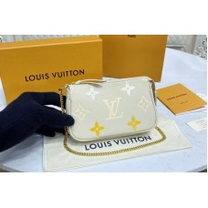 Louis Vuitton M80501 Mini Pochette Accessoires in Cream/Saffron Monogram Empreinte leather