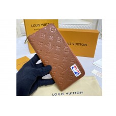 Louis Vuitton M80548 LVXZippy Vertical Wallet in Brown Ball Grain leather