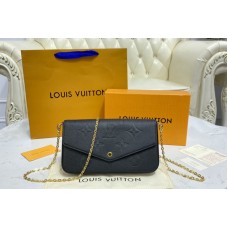 Louis Vuitton M80679 Félicie Pochette Bag in Black Monogram Empreinte leather