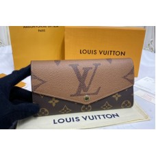 Louis Vuitton M80726 Sarah wallet in Monogram and Monogram Reverse coated canvas