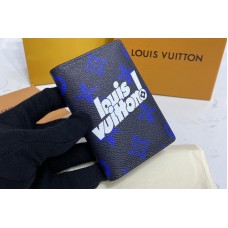 Louis Vuitton M80799 Pocket Organizer Wallet in Blue vintage Monogram canvas Louis Vuitton M80799 Pocket Organizer Wallet in Blue vintage Monogram canvas