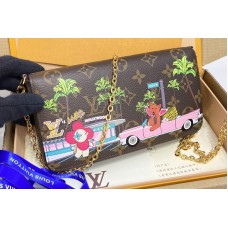 Louis Vuitton M80859 Félicie Pochette Bag in Monogram canvas With Pink