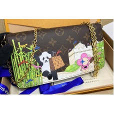 Louis Vuitton M80992 Félicie Pochette Bag in Monogram canvas With Myosotis Blue