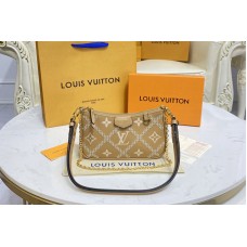 Louis Vuitton M81137 Easy Pouch On Strap bag in Beige/Brown Monogram Empreinte leather Louis Vuitton M81137 Easy Pouch On Strap bag in Beige/Brown Monogram Empreinte leather