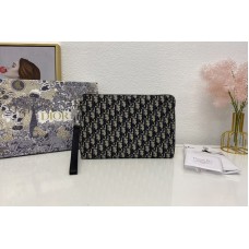 Christian Dior 51 Dior pouch in Beige and Black Dior Oblique Jacquard