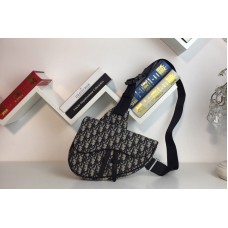 Christian Dior 93 Dior Saddle bag in Beige and Black Dior Oblique Jacquard