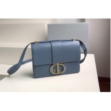 Christian Dior Mior 30 Montaigne bag in Blue Box Calfskin Leather Christian Dior Mior 30 Montaigne bag in Blue Box Calfskin Leather