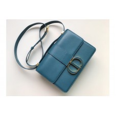Christian Dior Mior 30 Montaigne bag in Blue Box Calfskin Leather Christian Dior Mior 30 Montaigne bag in Blue Box Calfskin Leather