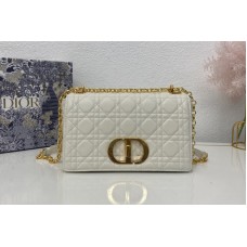 Christian Dior Medium Dior Caro bag in White Supple Cannage Calfskin Christian Dior Medium Dior Caro bag in White Supple Cannage Calfskin
