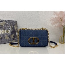 Christian Dior Mmall Dior Caro bag in Blue Dior Cannage Denim Christian Dior Mmall Dior Caro bag in Blue Dior Cannage Denim
