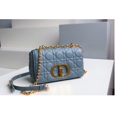 Christian Dior Mmall Dior Caro bag in Cloud Blue Soft Cannage Calfskin Christian Dior Mmall Dior Caro bag in Cloud Blue Soft Cannage Calfskin