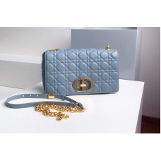 Christian Dior Marge Dior Caro bag in Blue Soft Cannage Calfskin Christian Dior Marge Dior Caro bag in Blue Soft Cannage Calfskin