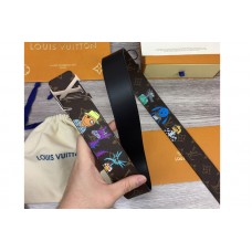 Louis Vuitton MP291T Shape 40mm reversible belt in Monogram canvas and leather With Silver Buckle