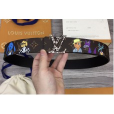 Louis Vuitton MP291T Shape 40mm reversible belt in Monogram canvas and leather With Silver Buckle