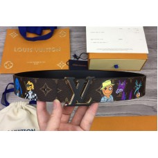 Louis Vuitton MP291T Shape 40mm reversible belt in Monogram canvas and leather With Black Buckle Louis Vuitton MP291T Shape 40mm reversible belt in Monogram canvas and leather With Black Buckle