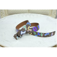 Louis Vuitton MP294V LVXInitiales 40mm reversible belt in Monogram canvas With Silver Buckle