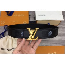 Louis Vuitton MP314T Initials 40mm reversible belt in Damier Graphite With Gold Buckle Louis Vuitton MP314T Initials 40mm reversible belt in Damier Graphite With Gold Buckle