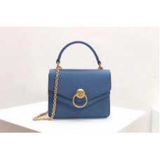 Mulberry Small Harlow Satchel Bags Small Classic Grain Leather Blue Mulberry Small Harlow Satchel Bags Small Classic Grain Leather Blue