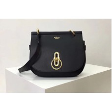 Mulberry Amberley Satchel Bags Black Classic Grain Leather