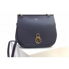 Mulberry Amberley Satchel Bags Blue Classic Grain Leather
