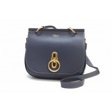 Mulberry Mini Amberley Satchel Bags Blue Classic Grain Leather Mulberry Mini Amberley Satchel Bags Blue Classic Grain Leather