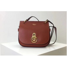 Mulberry Amberley Satchel Bags Red Mini Classic Grain Leather