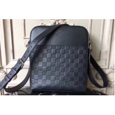 Louis Vuitton N23355 District Pochette Bag in Black Damier Infini Leather