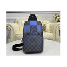 Louis Vuitton N40404 Avenue Sling Bag in Blue Damier Graphite Giant coated canvas Louis Vuitton N40404 Avenue Sling Bag in Blue Damier Graphite Giant coated canvas