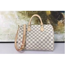 Louis Vuitton N41001 Speedy Bandouliere 30 Bag in Damier Azur Canvas
