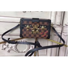 Louis Vuitton N41003 Petite Malle Bag in Damier Ebene Canvas