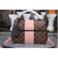 Louis Vuitton N41071 Bond Street BB Bags in Damier Ebene Canvas With Pink
