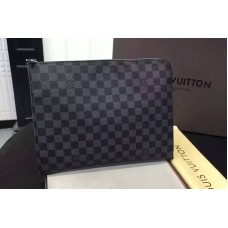 Louis Vuitton N41501 Pochette-Jules GM clutch bag in Damier graphite Canvas Louis Vuitton N41501 Pochette-Jules GM clutch bag in Damier graphite Canvas