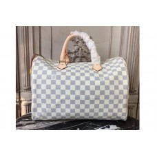 Louis Vuitton N41369 Speedy 35 Bags in Damier Azur Canvas Louis Vuitton N41369 Speedy 35 Bags in Damier Azur Canvas