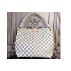 Louis Vuitton N42248 Graceful PM Bag in Damier Azur Canvas With Beige Louis Vuitton N42248 Graceful PM Bag in Damier Azur Canvas With Beige