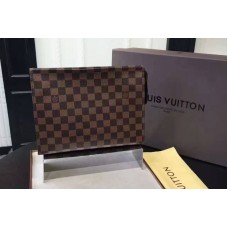 Louis Vuitton N47543 Ebony Handbag in Damier Ebene Canvas